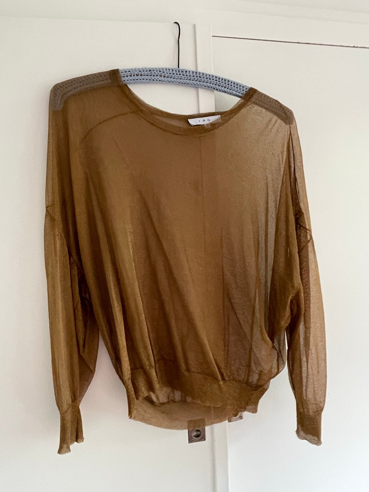 IRO doorschijnend shirt in maat M, Ophalen of Verzenden, Zo goed als nieuw, Maat 38/40 (M), Bruin