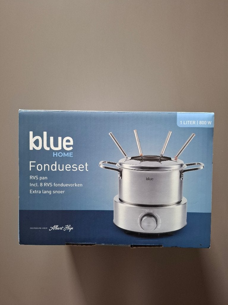 Blue Home Fondueset RVS, Witgoed en Apparatuur, Fonduesets, Ophalen of Verzenden, Zo goed als nieuw, Elektrisch, Fondueset