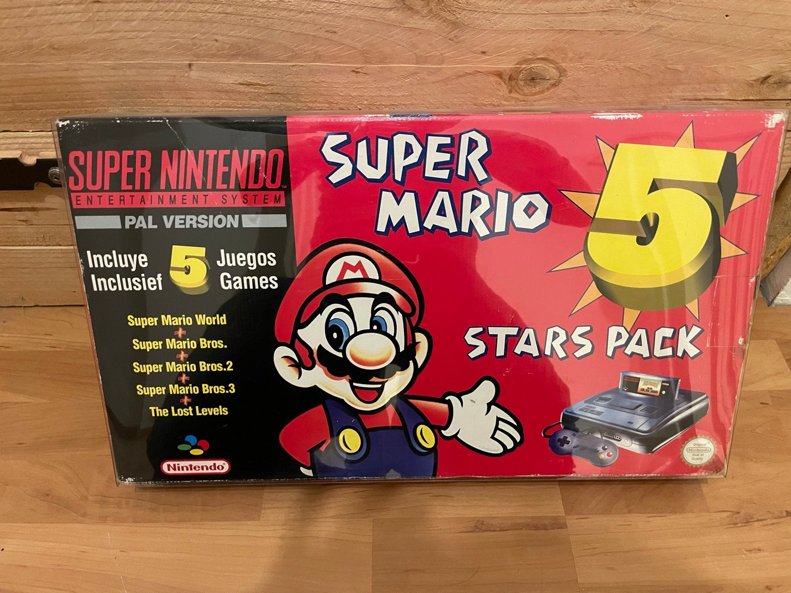 Complete SNES Set + Super Mario All-Stars + World (5 Stars), Spelcomputers en Games, Ophalen of Verzenden, Gebruikt, Met 1 controller