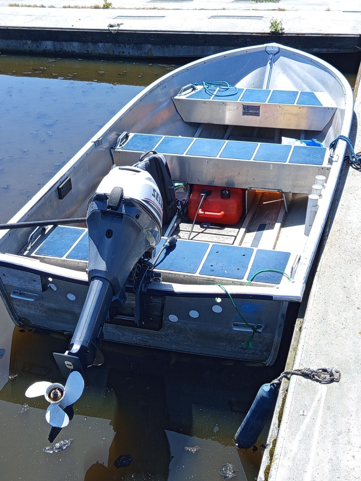 Selva/Yamaha Ray 2018 8pk met Linder Sportsman 400 visboot, Watersport en Boten, Ophalen of Verzenden
