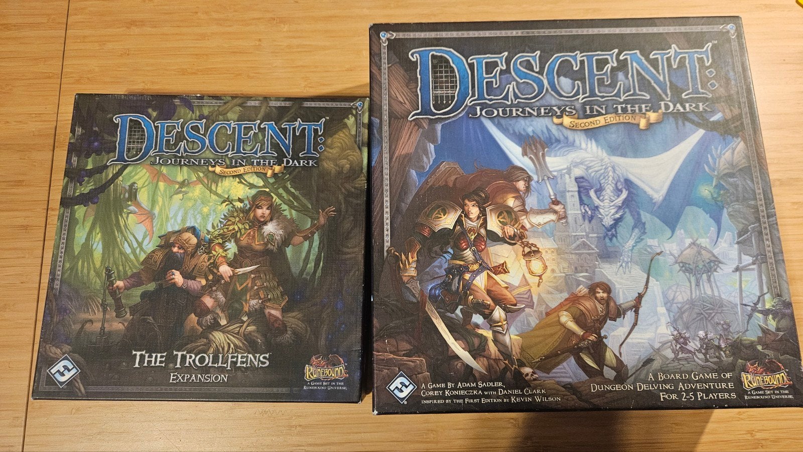 Descent 2nd edition + the Trollfens, Ophalen of Verzenden, Zo goed als nieuw