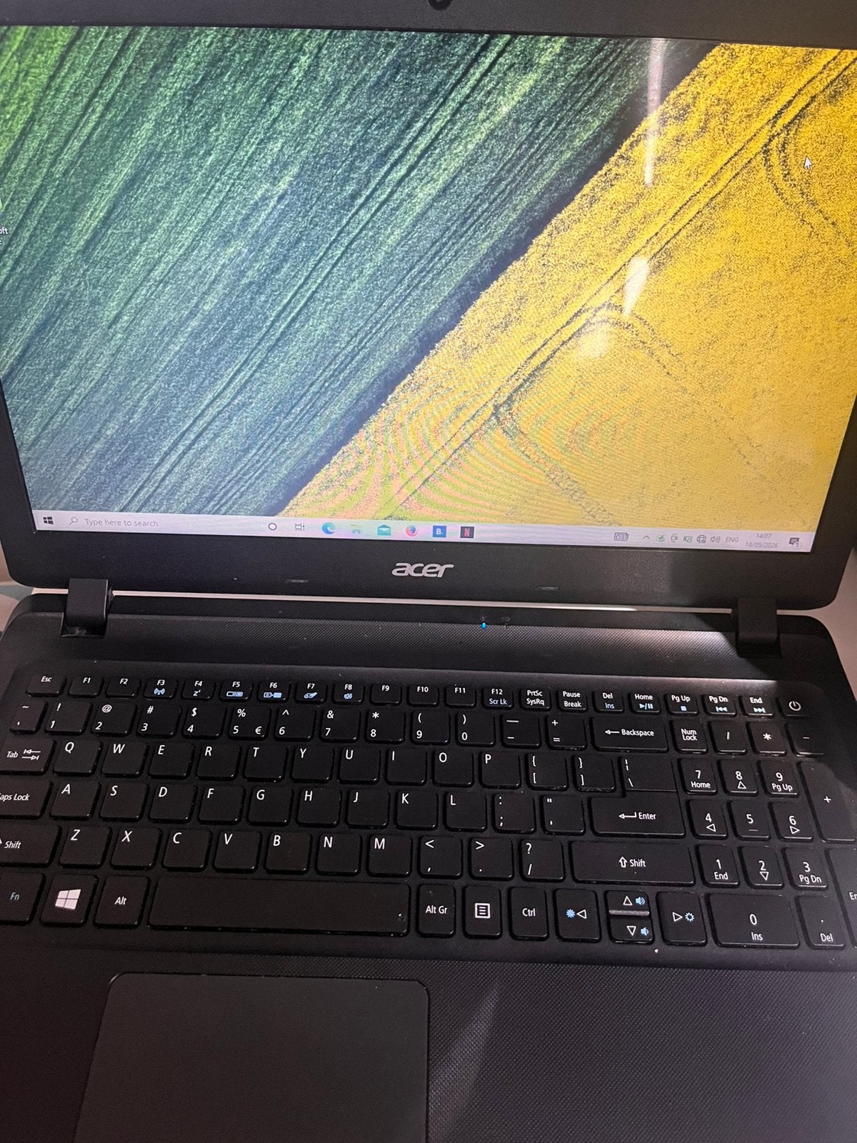 Acer Aspire ES1-523 – 4GB RAM – 500GB HDD, Gebruikt, 15 inch, Ophalen of Verzenden, HDD