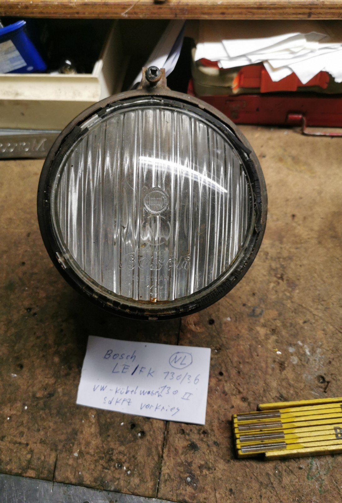 Bosch 130 mm scheinwerper leger? vw Kübel, Ophalen of Verzenden, Gebruikt, Volkswagen