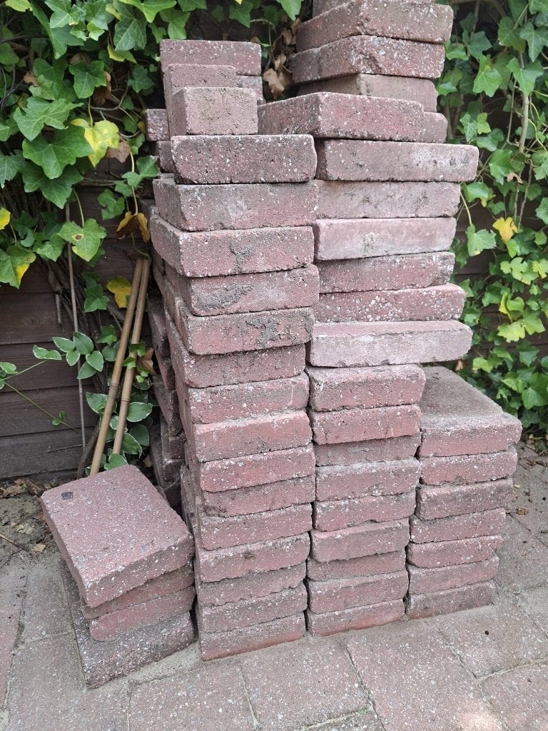 70 Tuintegels - ophalen, Tuin en Terras, Ophalen, Gebruikt, Minder dan 5 m², Grind