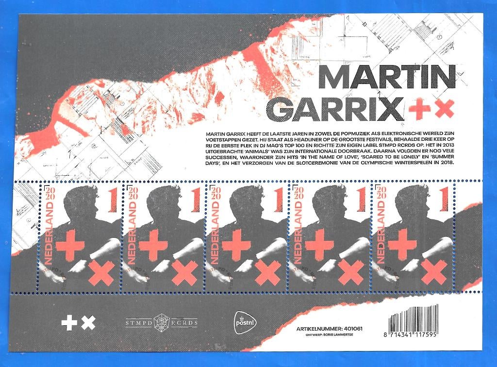 NVPH V 3884 Martin Garrix - 2020, Verzenden, Na 1940, Postfris