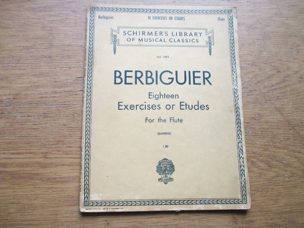 BERBIGUIER - 18 ETUDES VOOR DWARSFLUIT, Gebruikt, Klassiek, Dwarsfluit of Piccolo, Ophalen of Verzenden