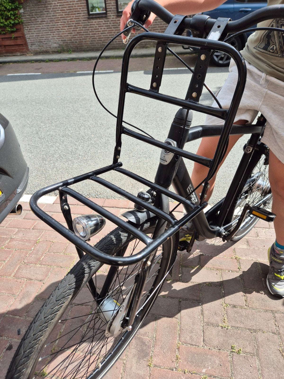 steco fietsrekje / transportrekje / bagagedrager voor aan s, Fietsen en Brommers, Ophalen, Gebruikt