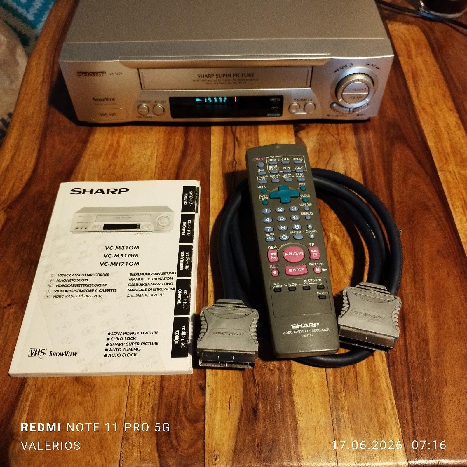 SHARP SUPER PICTURE  VC - M 31.Met afstandsbediening., Audio, Tv en Foto, Videospelers, Ophalen of Verzenden, Zo goed als nieuw