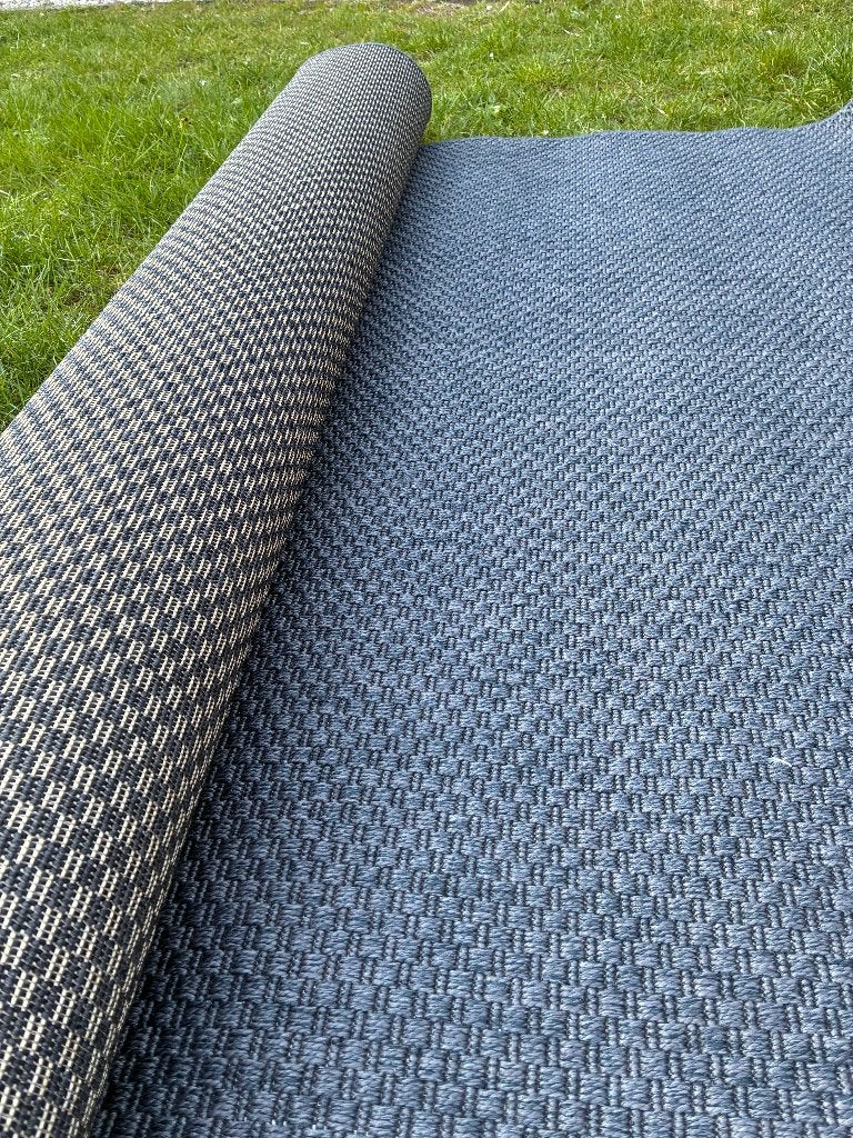 Kleed Blauw Grijs IKEA 2x3m, Ophalen, Grijs, 200 cm of meer, Zo goed als nieuw