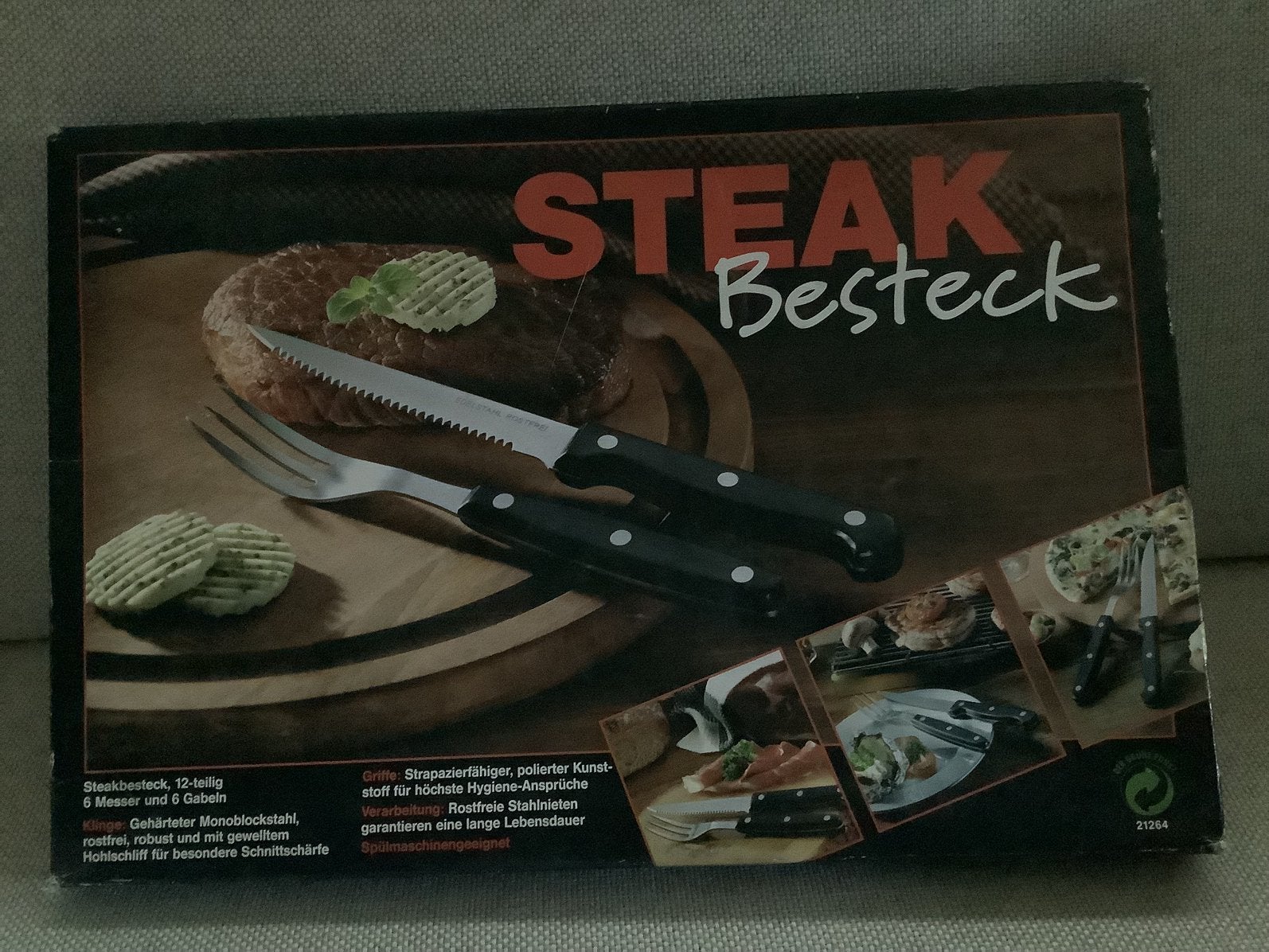 STEAK Bestek( nieuw in de doos) 6 messen/ 6 vorken, Ophalen of Verzenden, Nieuw, Metaal