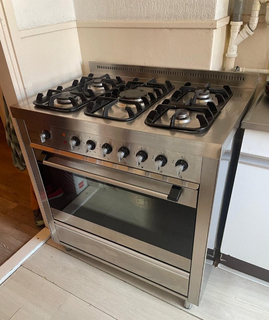 Luxe Nardi electrische oven + 5 gas pitten, Ophalen, Gebruikt, Hete lucht, 60 cm of meer