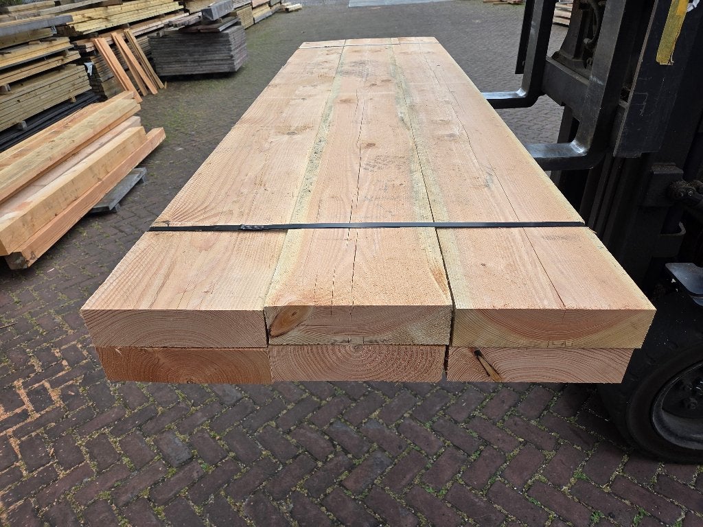 6 Douglas balken 70x250 mm / 2.45 meter lang - nr: TB58, Ophalen, 180 tot 250 cm, Balken