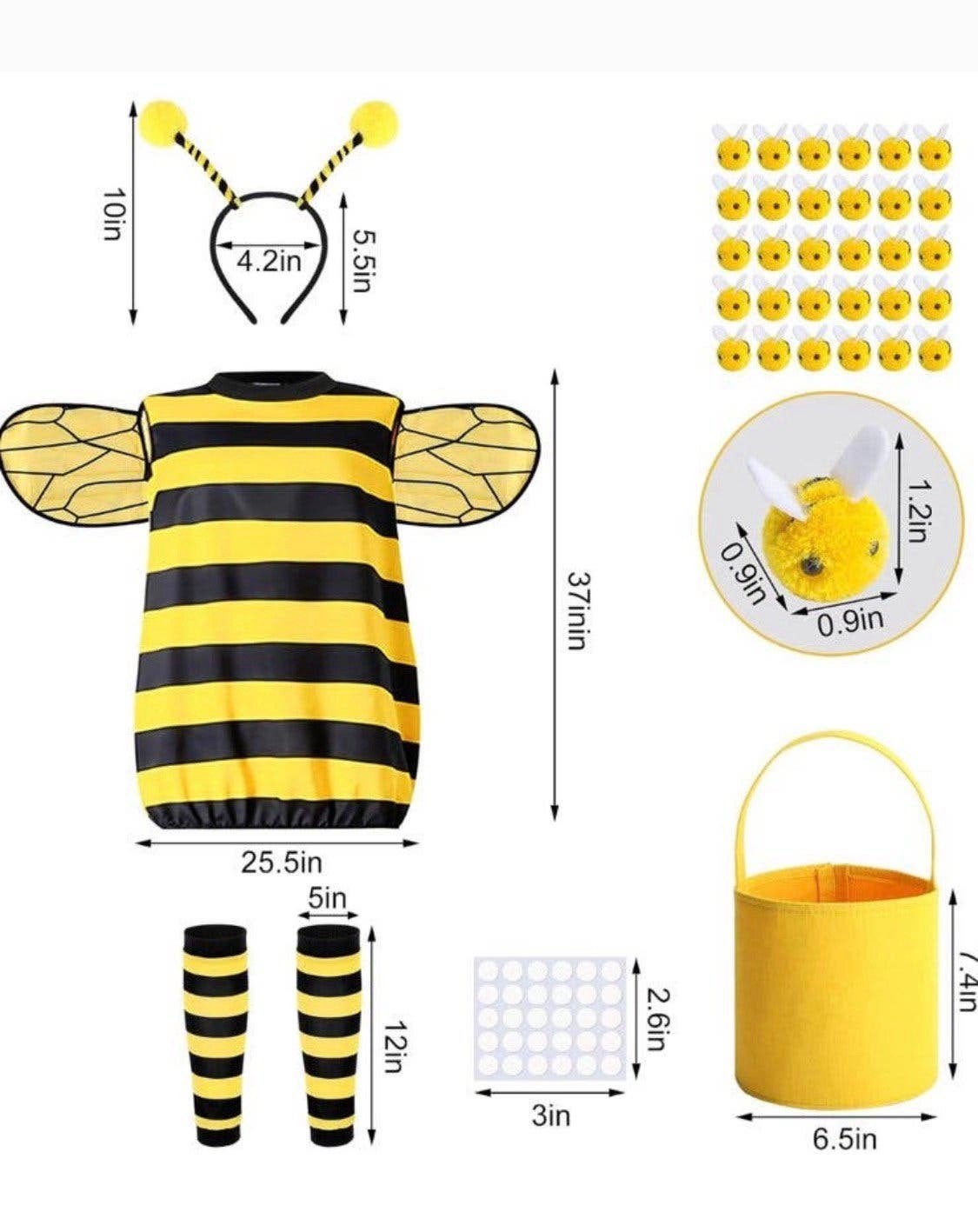 Purple Star Halloween Queen Bee Costume “One Size", Kinderen en Baby's, Carnavalskleding en Verkleedspullen, Ophalen of Verzenden