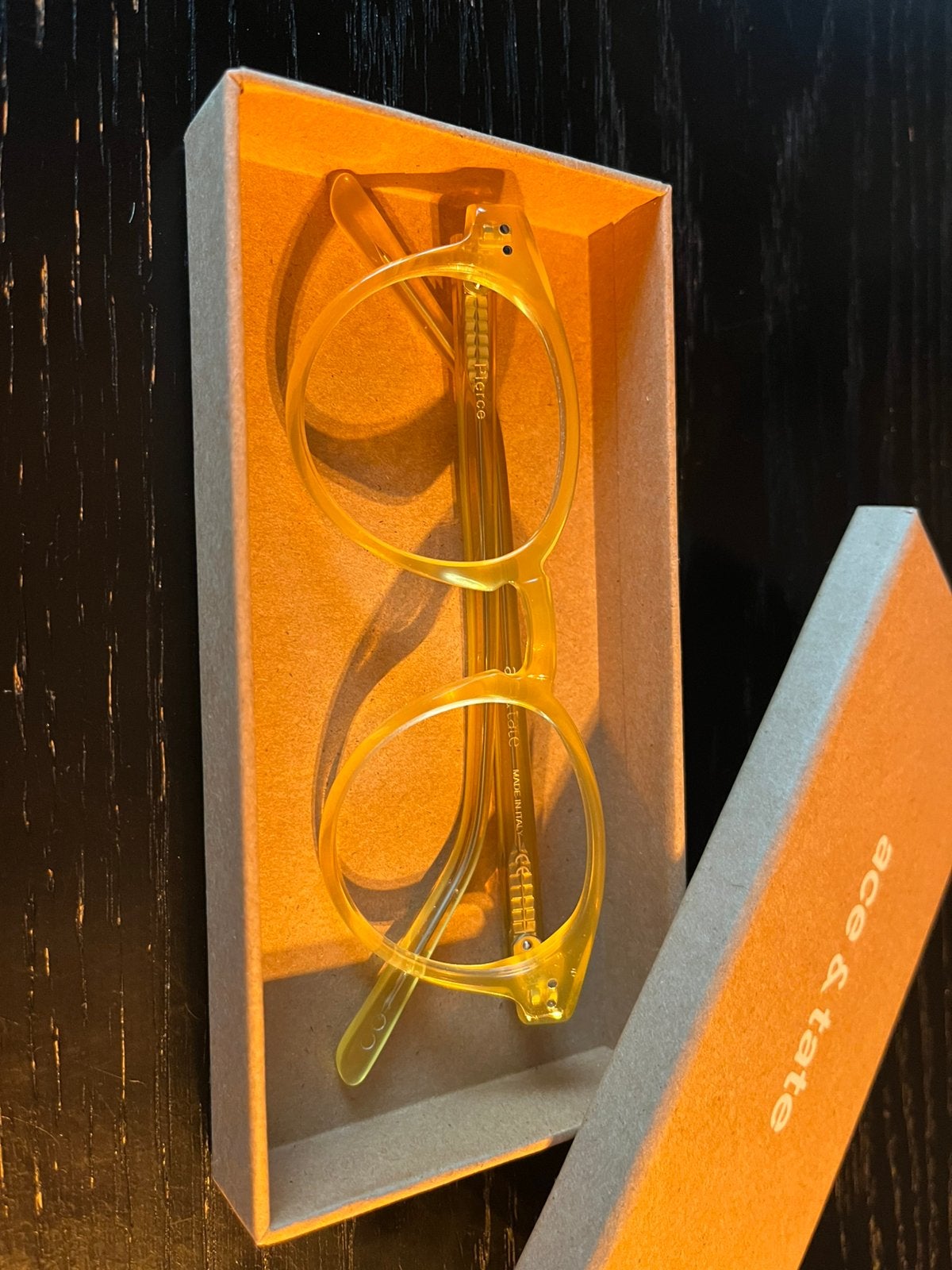 Unisex brilmontuur van ACE & TATE, Ophalen of Verzenden, Zo goed als nieuw, Geel, Overige merken