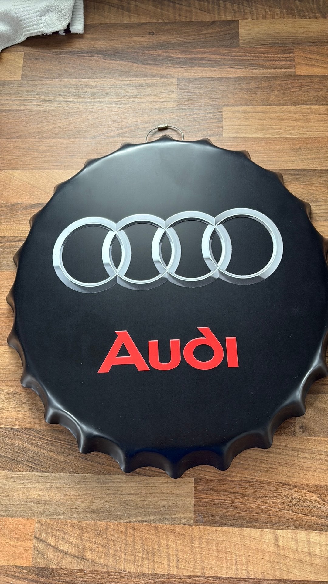 XXL bierdop Audi, Ophalen of Verzenden, Zo goed als nieuw, Reclamebord, Plaat of Schild, Overige merken
