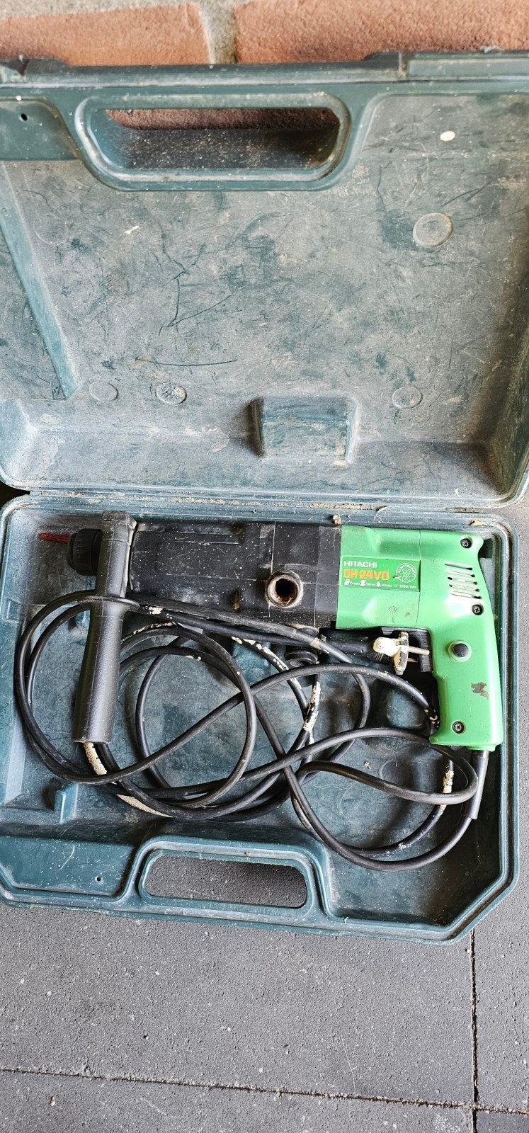 Hitachi DH 24VD Boorhamer mer ingebouwde stofafzuiging, Boor- en/of Breekhamer, Ophalen of Verzenden, Variabele snelheid, Gebruikt
