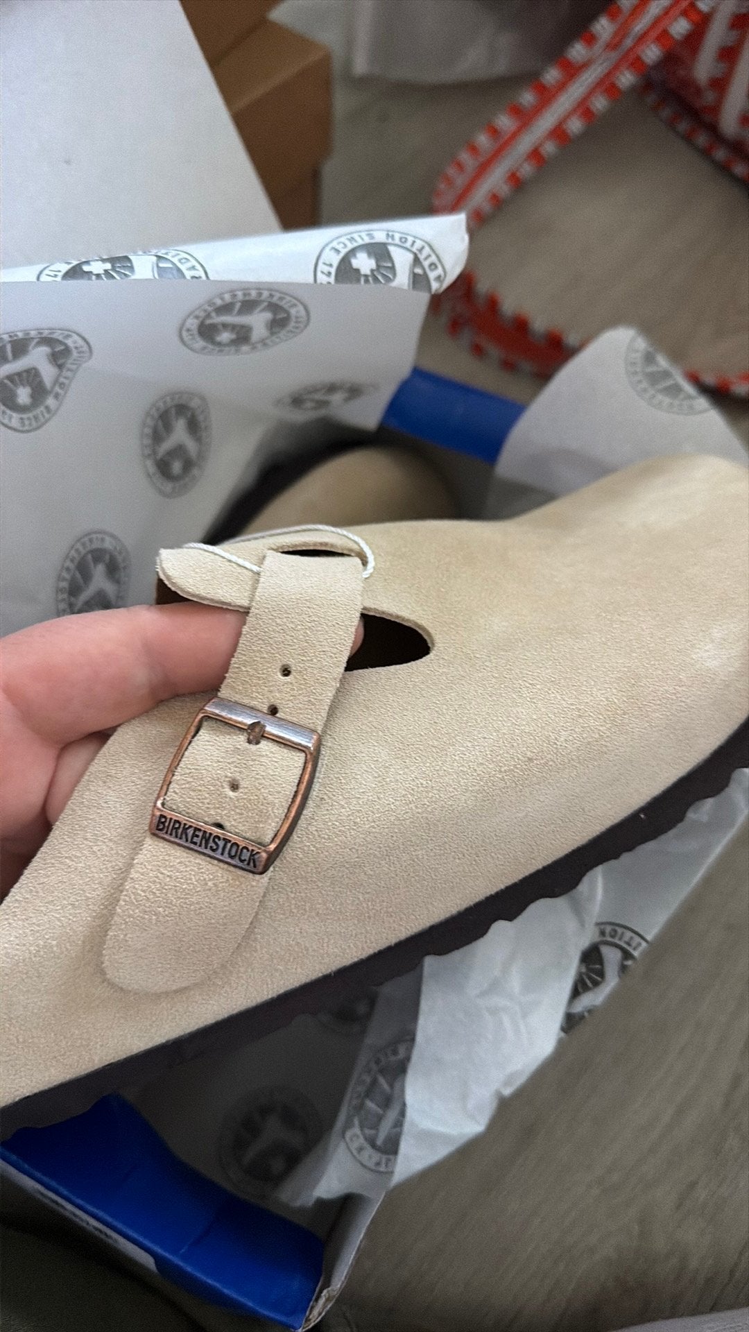 Birkenstock boston sand maat 42, Ophalen of Verzenden, Zo goed als nieuw