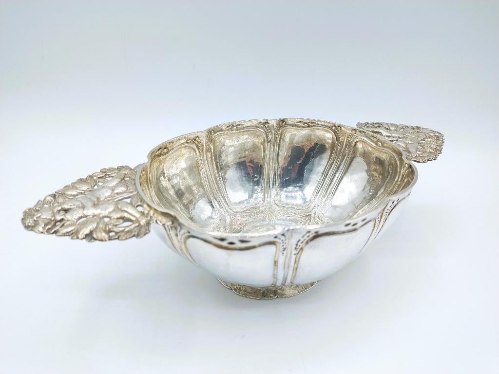 Zilveren brandewijnkom, A.P. Altena, Franeker, 1714, Antiek en Kunst, Verzenden, Zilver