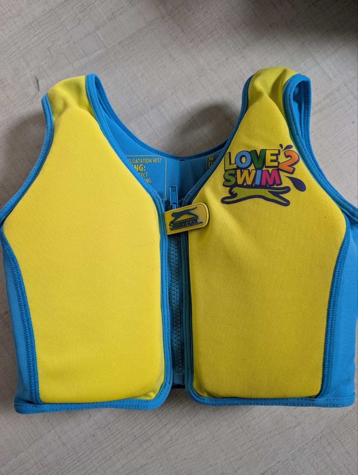 Slazenger Love 2 Swim zwemvest geel/blauw, Ophalen of Verzenden, Zo goed als nieuw, Jongen of Meisje, Zwem-accessoire