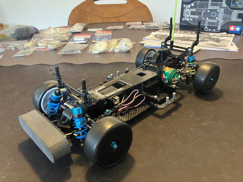 Tamiya TA02 Racing Special zeer speciaal en uitgebreid., Elektro, Ophalen of Verzenden, Zo goed als nieuw, Schaal 1:10