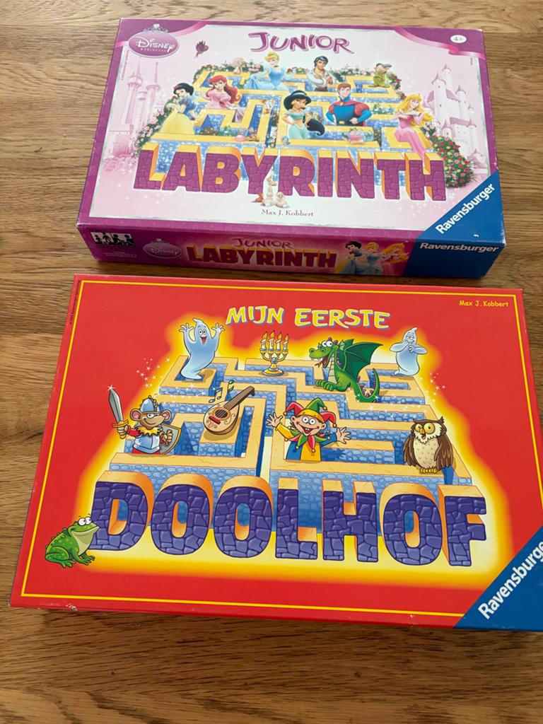 Disney Junior Labyrinth & Mijn Eerste Doolhof Ravensburger, Een of twee spelers, Ophalen of Verzenden, Gebruikt