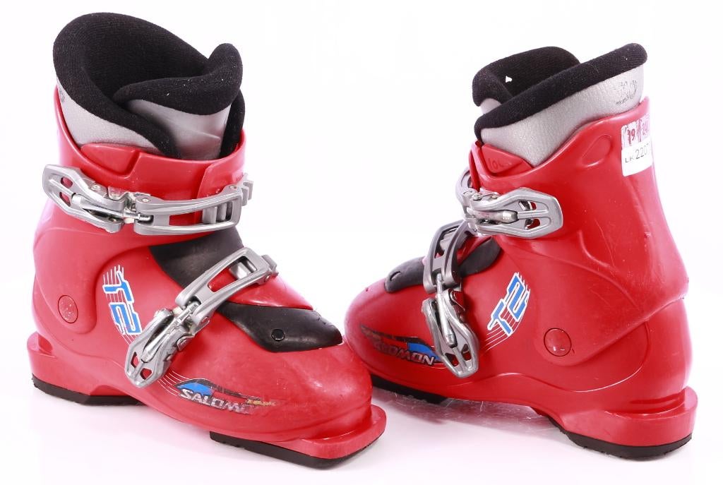 30 30,5 EU kinder skischoenen SALOMON T2 red, SANITIZED, Gebruikt, 100 tot 140 cm, Schoenen, Carve