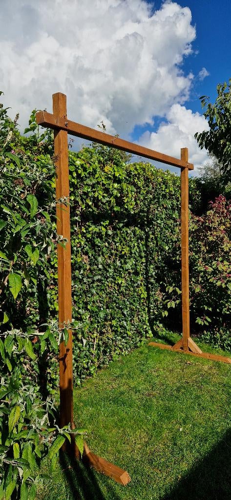 Mooie grote backdrop/ trouwboog hout 3 dlg TE HUUR Trouwen, Ophalen, Nieuw, Versiering, Geboorte of Huwelijk