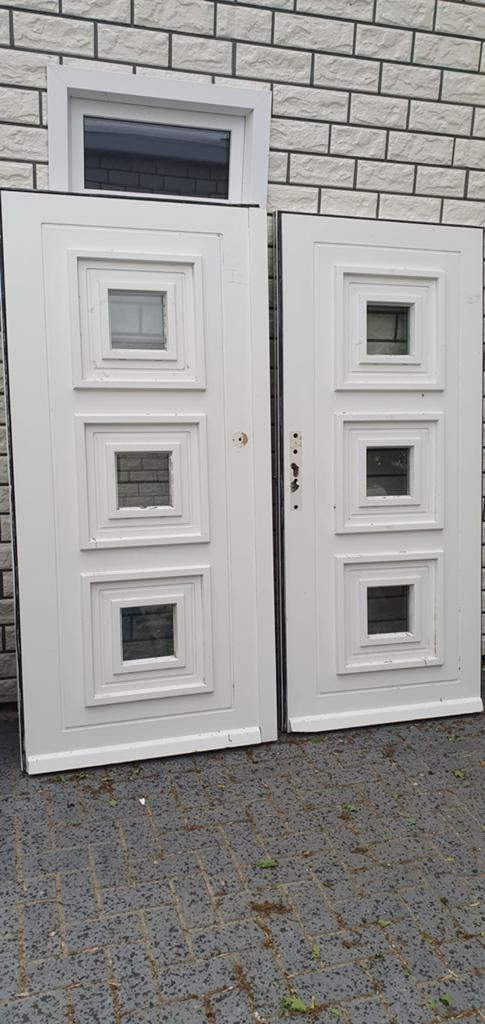 Zgan Openslaande Dubbele Voordeur/Garagedeuren HR++ Glas, Doe-het-zelf en Verbouw, 120 cm of meer, Ophalen of Verzenden, 200 tot 215 cm