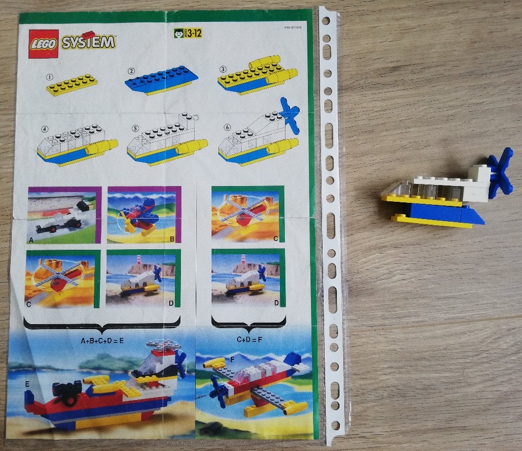 Lego 1649 Mcdonalds promo 4b Sea Skimmer (1989) - incompleet, Gebruikt, Lego, Ophalen of Verzenden, Inclusief instructies