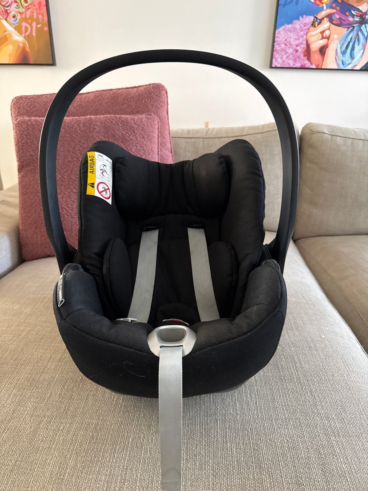 Cybex Aton 5 autostoel met 2x Isofix base, Overige merken, Autogordel of Isofix, Gebruikt, 0 t/m 13 kg