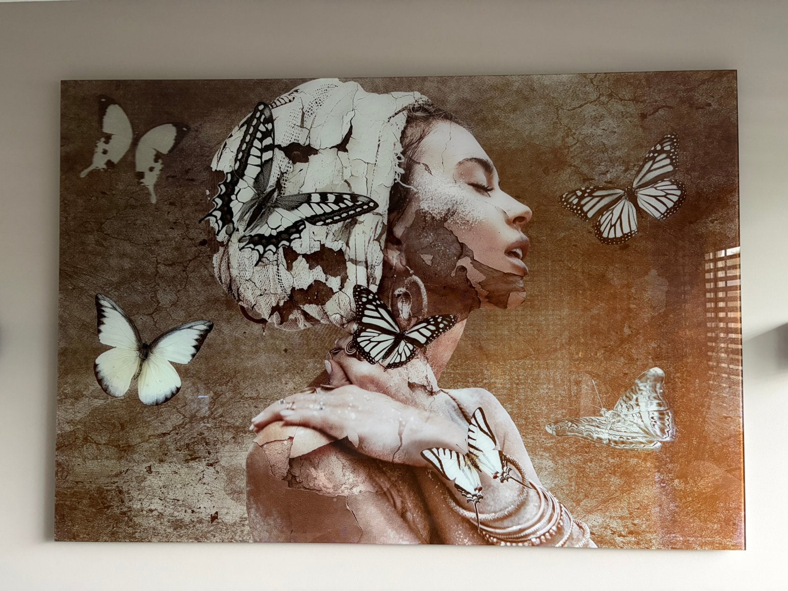 Glazen schilderij 160 x 110, Ophalen, Nieuw, 125 cm of meer, Schilderij