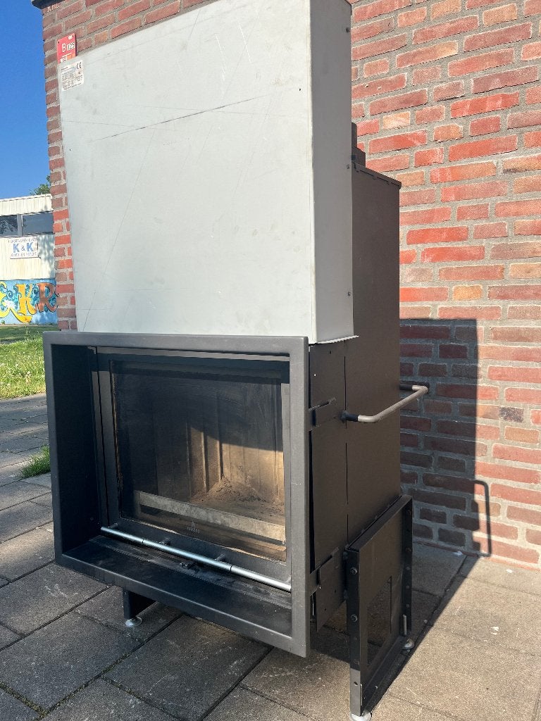 Houtkachel 🔥Barbas escamo 70 met liftdeur allesbrander, Ophalen, Gebruikt, Inbouwhaard, Houthaard