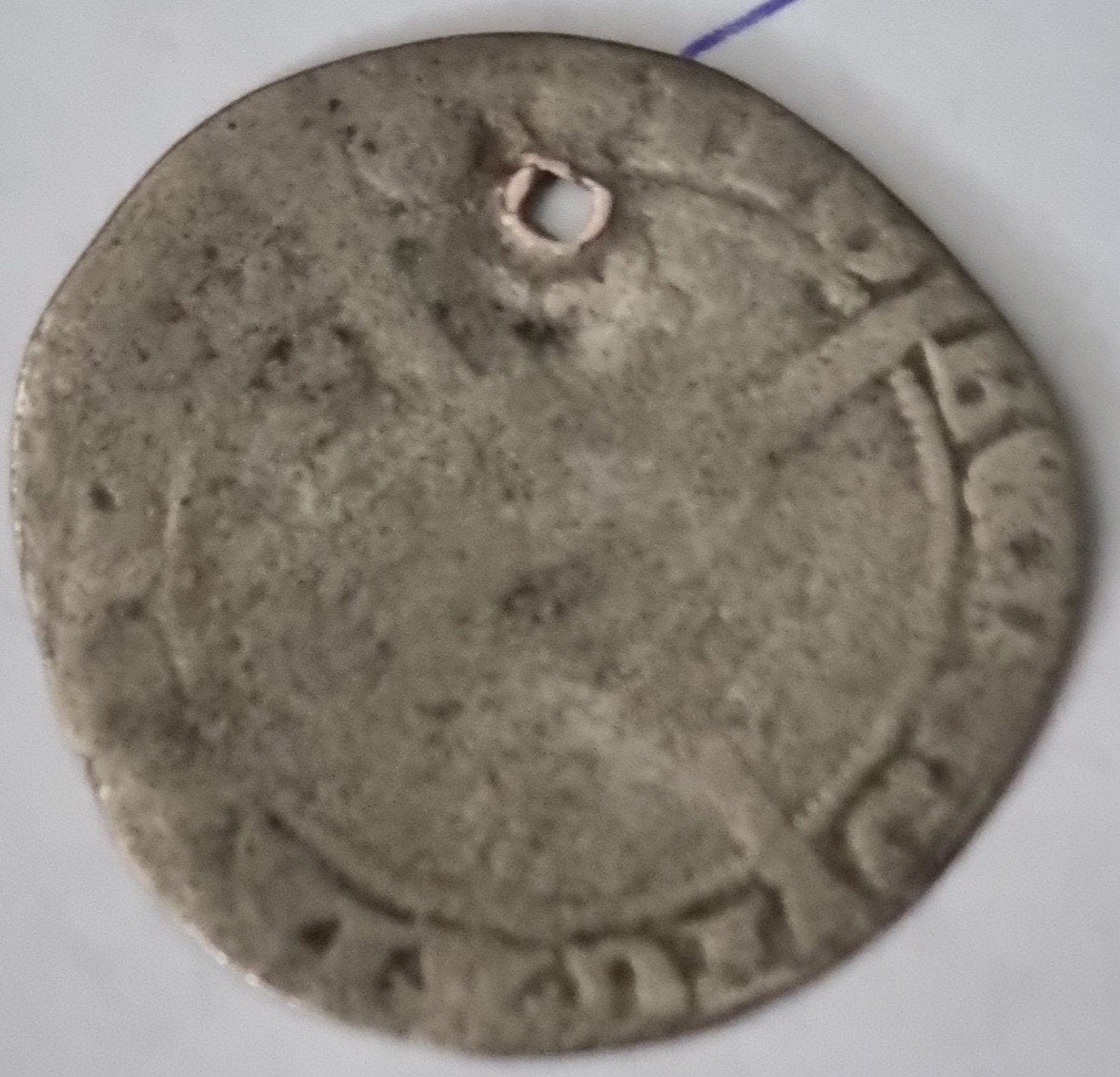 Oude zilveren munt Philips de Schone met gat, onbekende herk, Verzenden, Vóór koninkrijk
