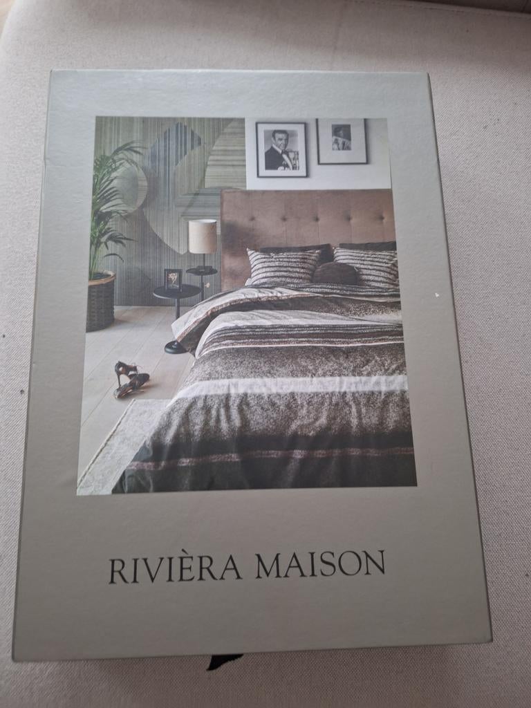 Riviera Maison Dekbedovertrek Mohair Brown - Nieuw in doos, Bruin, Dekbedovertrek, Ophalen of Verzenden, Nieuw