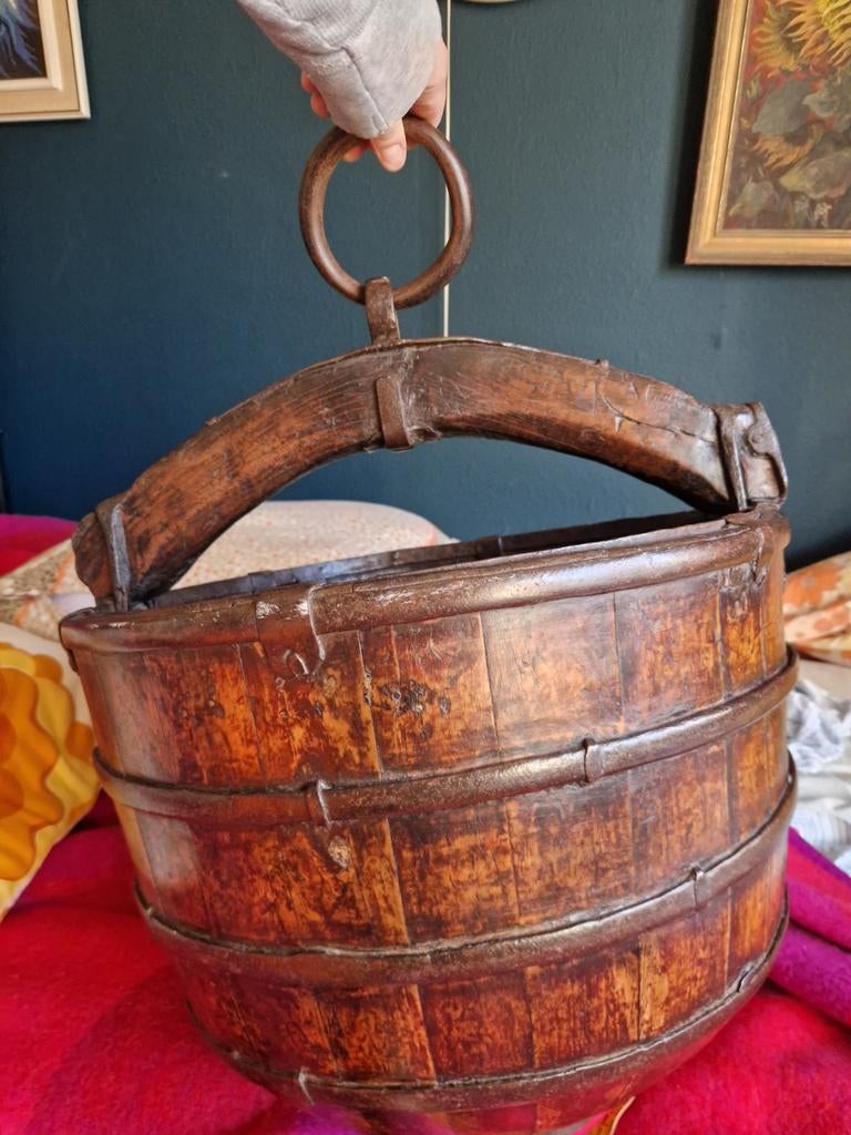 Antieke Chinese Putemmer (80cm) – 19e Eeuws Smeedwerk, Ophalen of Verzenden