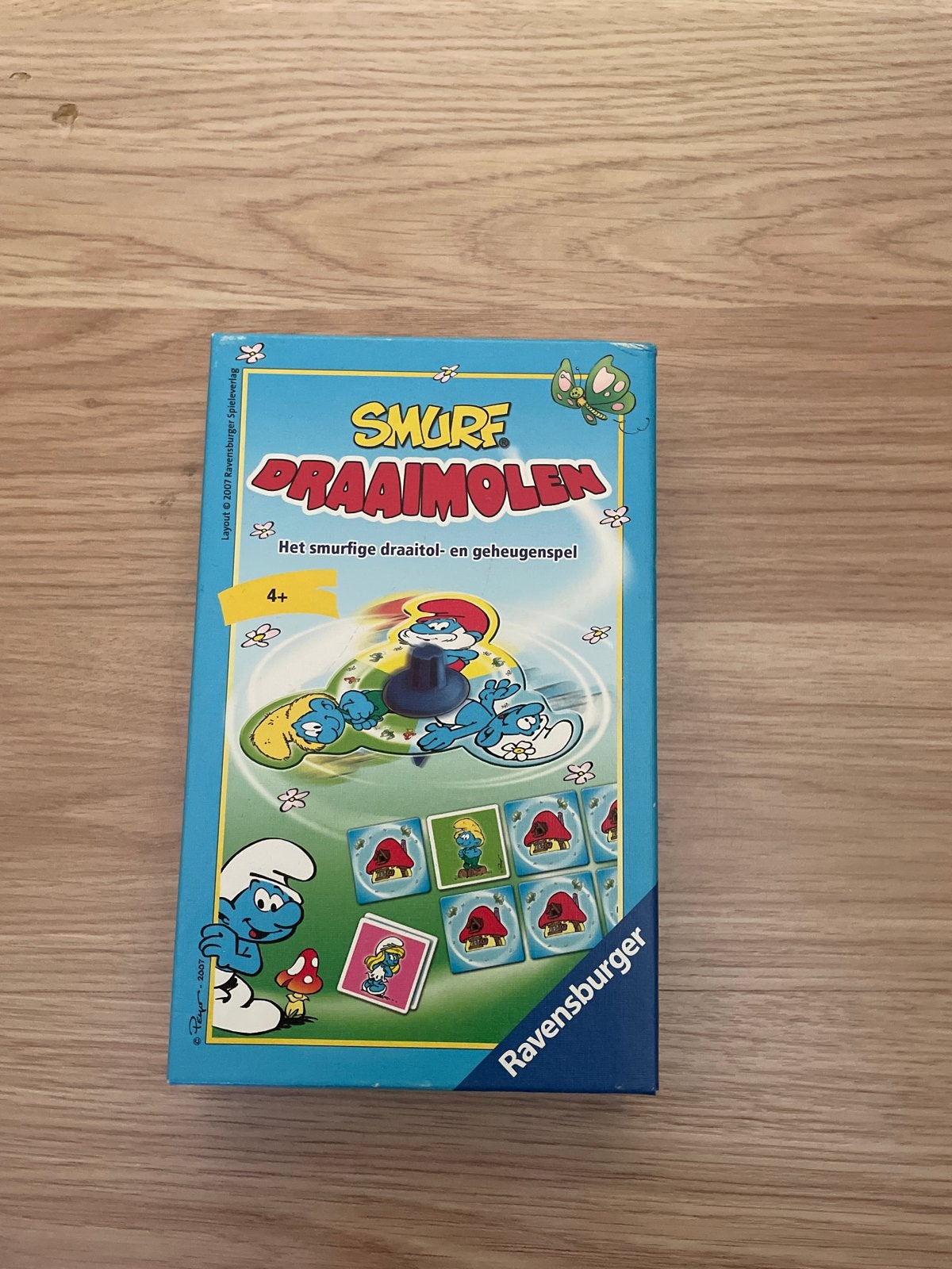 Smurf Draaimolen - Het smurfige draaitol- en geheugenspel, Hobby en Vrije tijd, Een of twee spelers, Ophalen of Verzenden, Zo goed als nieuw