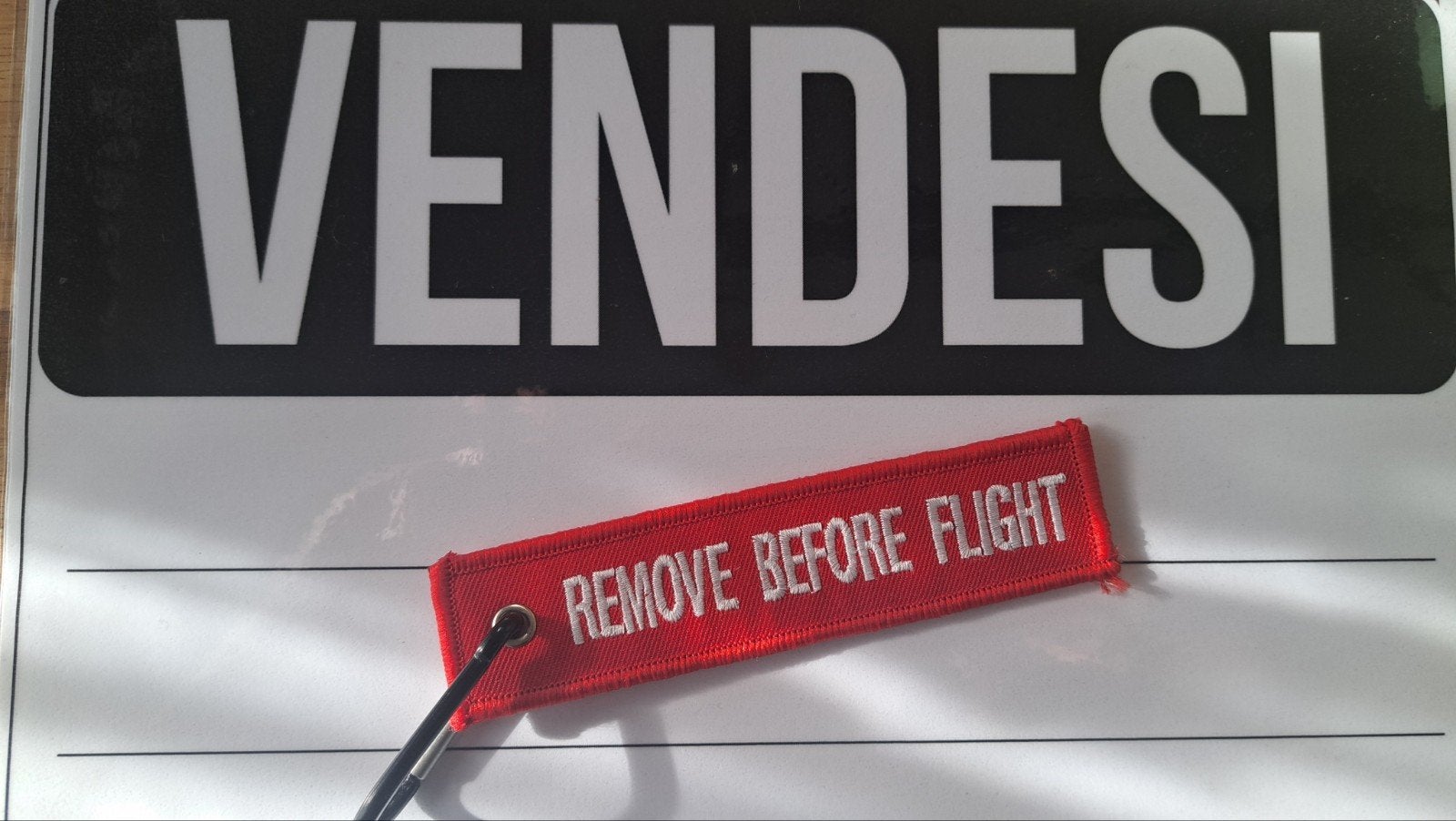 Keyring Remove Before Flight., Ophalen of Verzenden