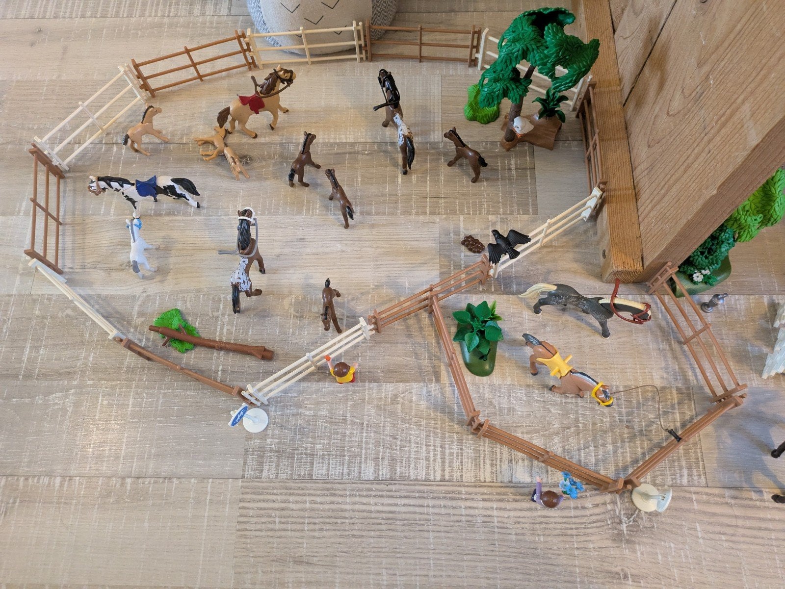 Playmobil Paardenstal Set - grote manege, Gebruikt, Gebouw, Complete set, Ophalen of Verzenden