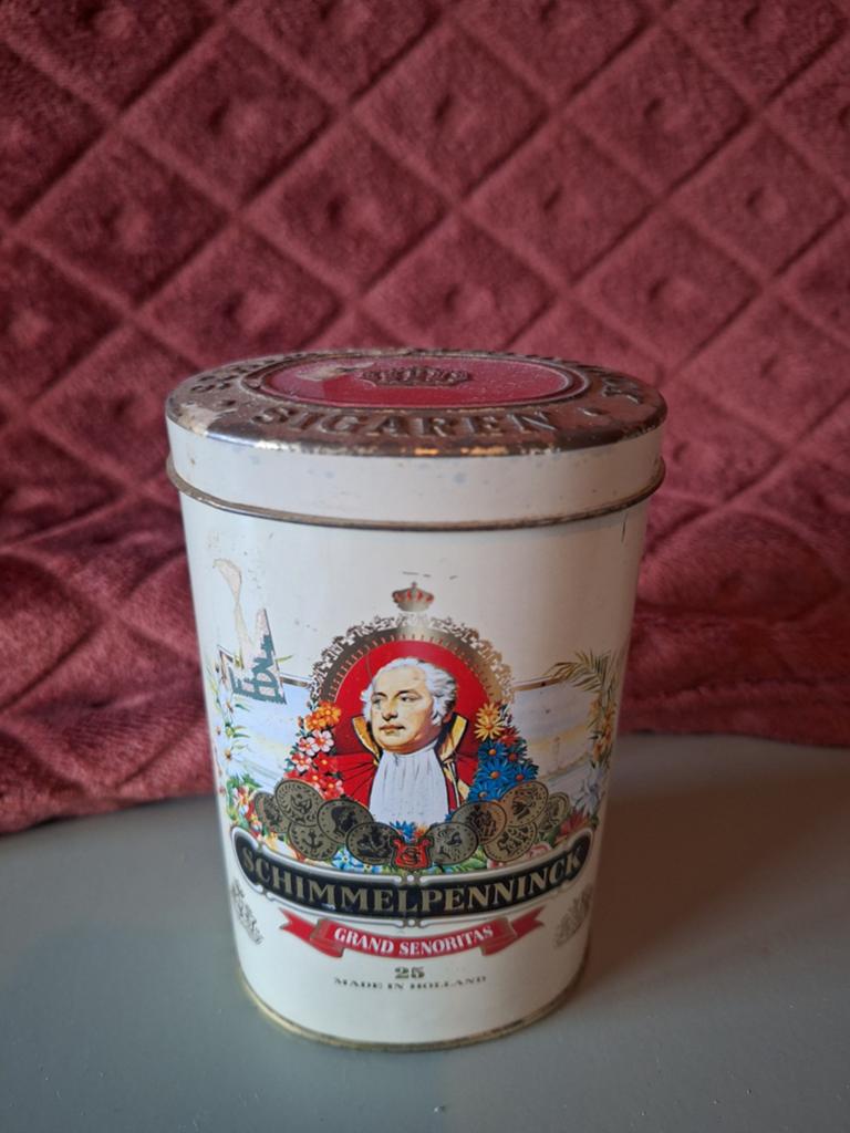 Vintage bewaarblik Schimmelpenninck!, Verzamelen, Blikken, Ophalen of Verzenden, Overige