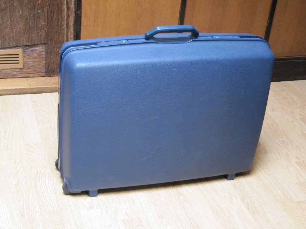 Samsonite koffer 90 ltr., kleur blauw, i.z.g.st., Ophalen, Gebruikt, Hard kunststof, 70 cm of meer