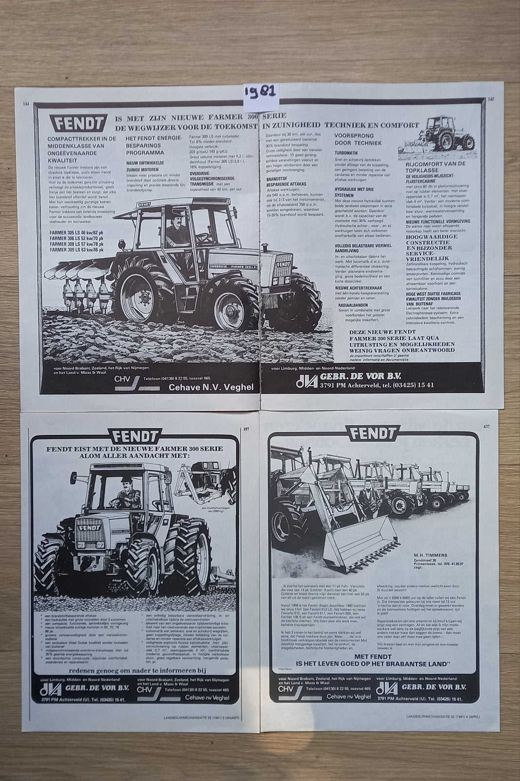 AF 81 : Fendt advertenties., Ophalen of Verzenden, 1920 tot 1940, Tijdschrift