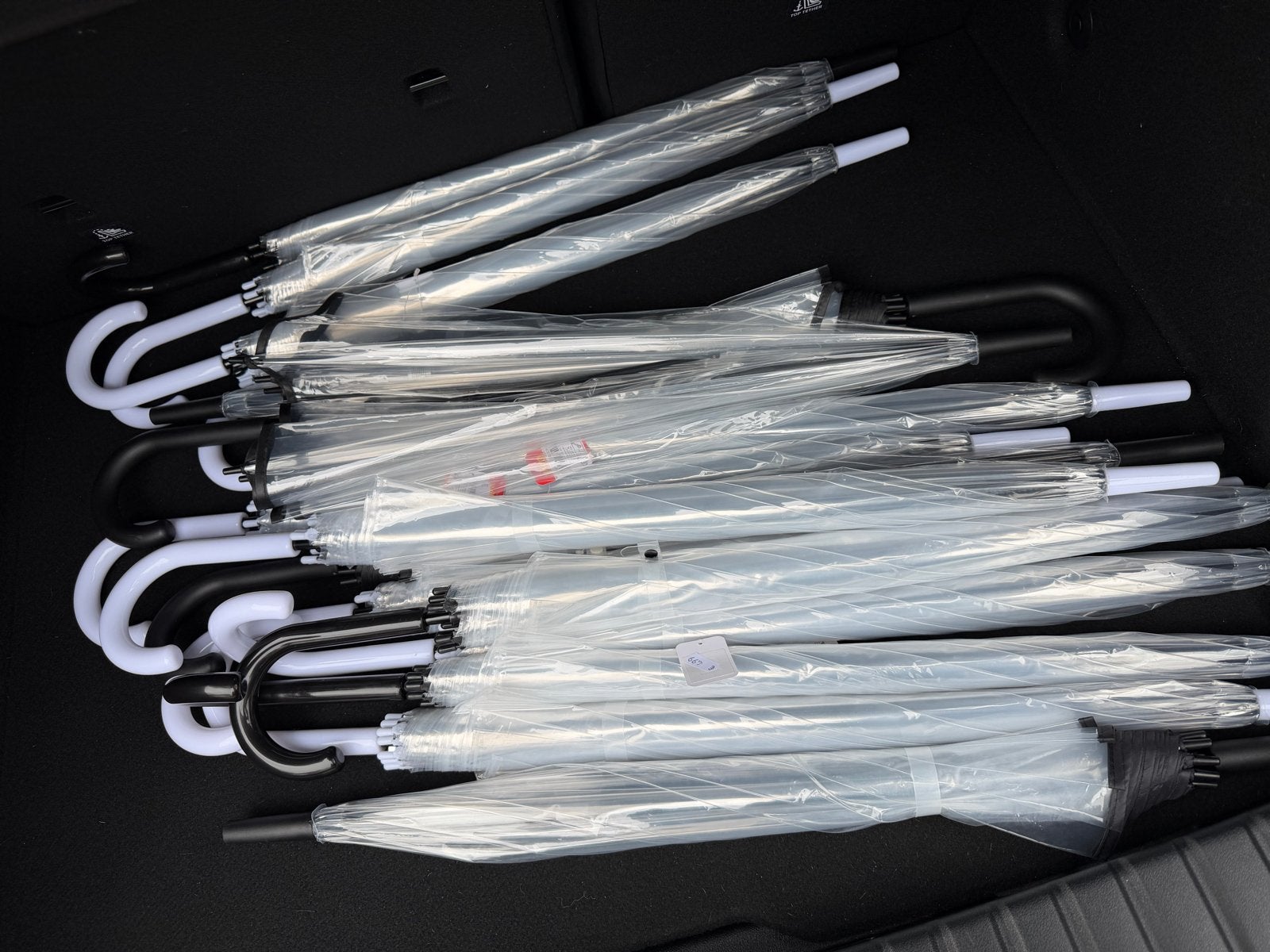 14 splinternieuwe transparante paraplu's - ideaal voor bruil, Sieraden, Tassen en Uiterlijk, Ophalen, Transparant, Nieuw, Wit