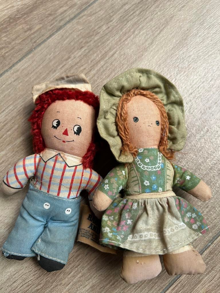 Vintage Raggedy Ann & Andy Poppen Set, Ophalen of Verzenden, Gebruikt, Overige typen