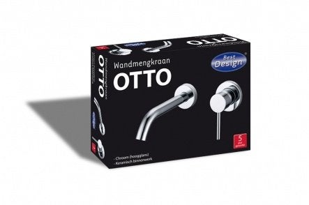 STUNTAANBIEDING: Wastafelkraan Otto met inbouwdeel, chroom, Verzenden, Nieuw, Chroom, Kraan
