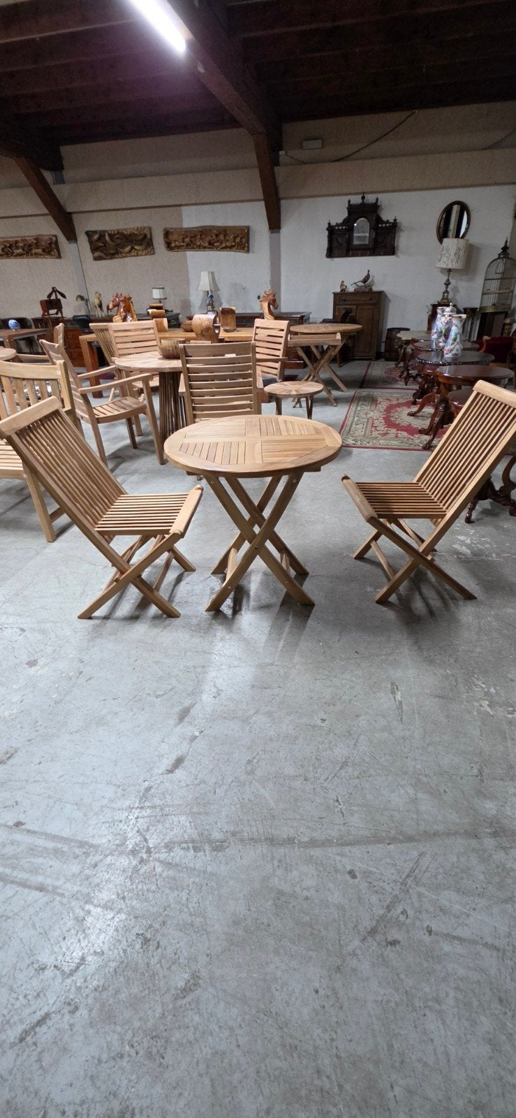 bistro set, Ophalen, Teakhout, 2 zitplaatsen