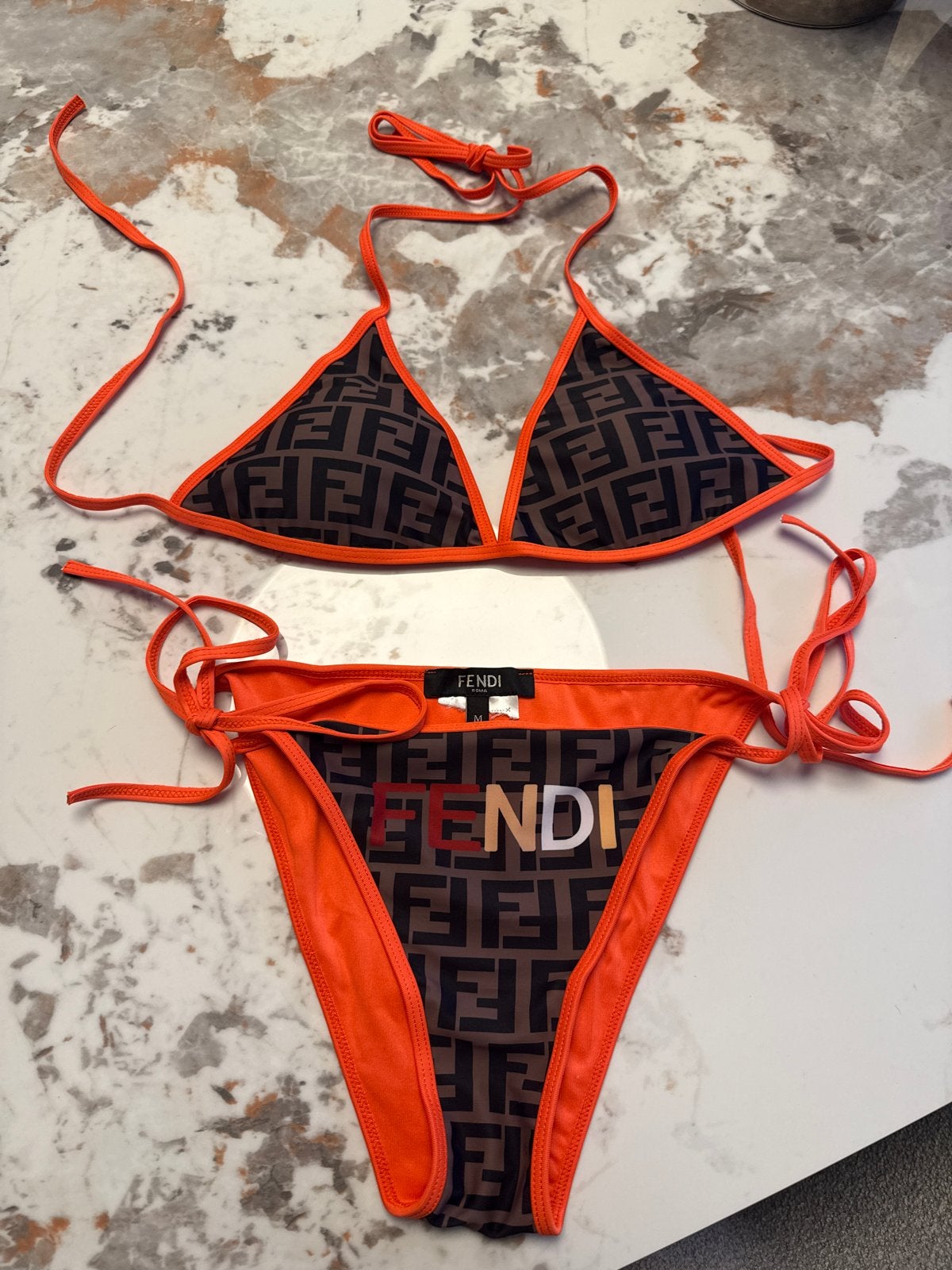 Fendi Bikini Maat M - Zo goed als nieuw, Ophalen of Verzenden, Zo goed als nieuw, Oranje, Bikini