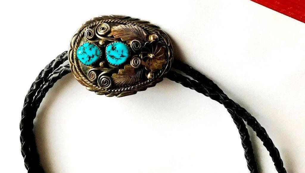 Prachtige NAVAJO Sterling Zilver Turquoise Turkoois ketting, Ophalen, Zilver, Ketting, Met edelsteen