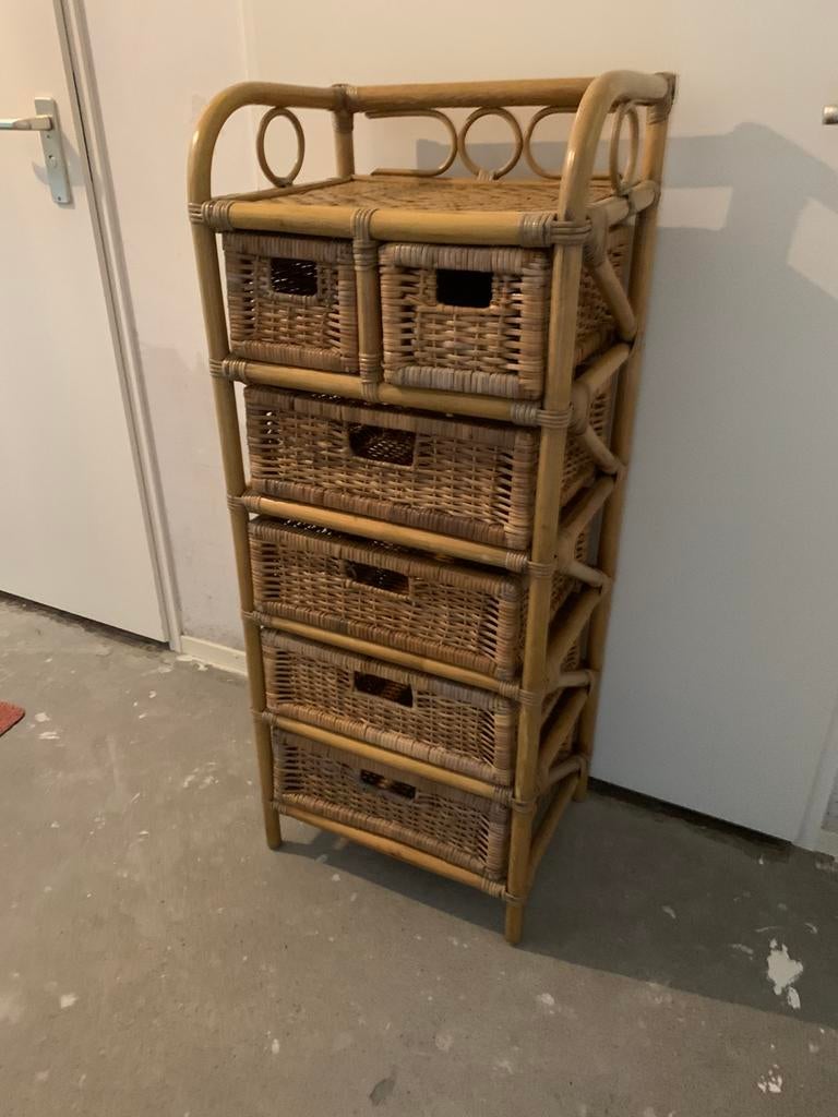 Rieten Ladekastje, Ophalen, Overige materialen, Minder dan 50 cm, Gebruikt