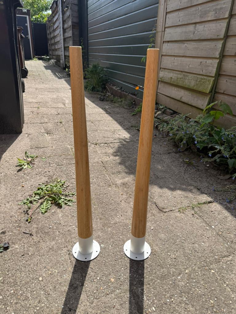 IKEA Tafelpoten Hilver 2 stuks, Huis en Inrichting, Tafelonderdelen, Ophalen of Verzenden, Zo goed als nieuw, Rond, 50 tot 100 cm
