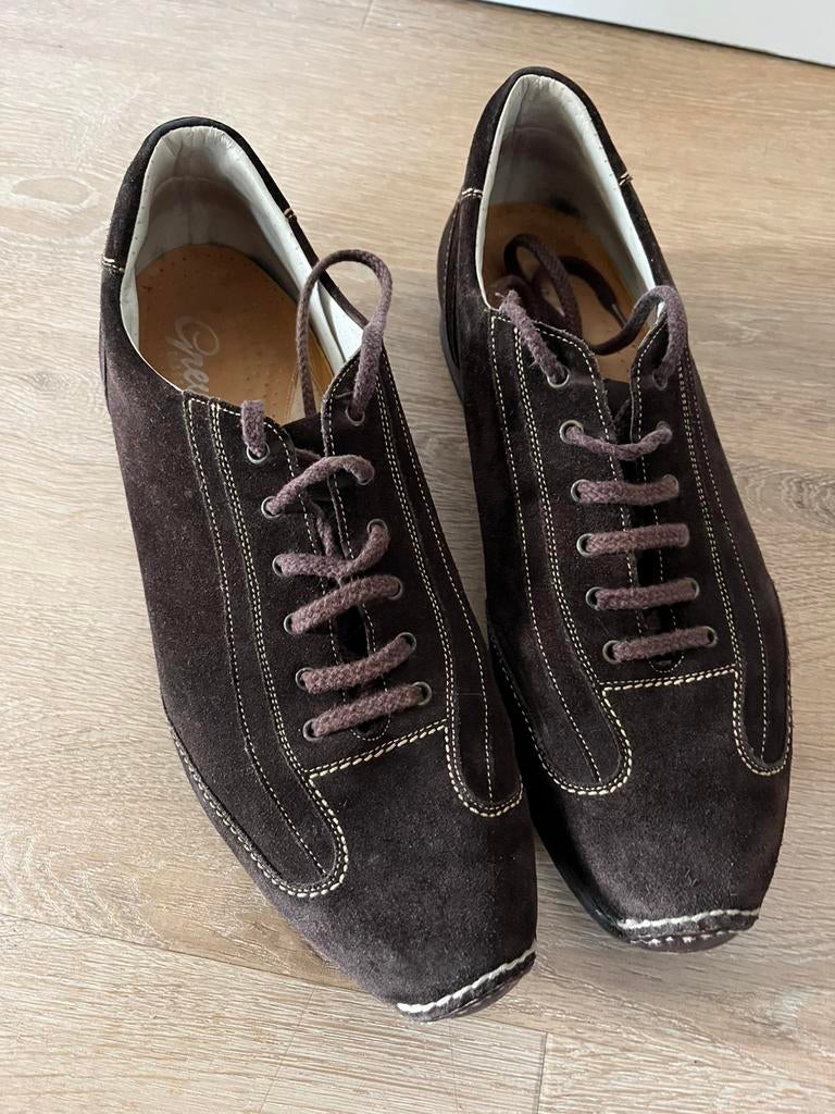 Bruin suede sneakers | Greve | lederen binnenzool, Bruin, Ophalen of Verzenden, Sneakers of Gympen, Gedragen